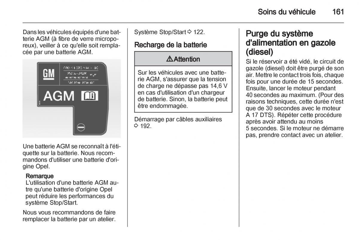 Opel Corsa D manuel du proprietaire / page 163