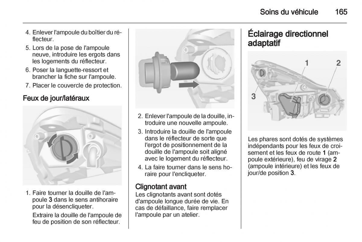 Opel Corsa D manuel du proprietaire / page 167