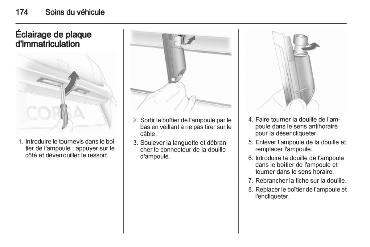 Opel Corsa D manuel du proprietaire / page 176