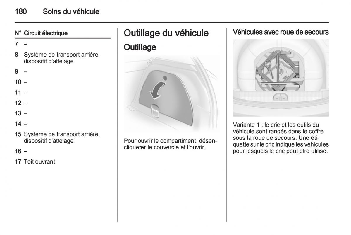 Opel Corsa D manuel du proprietaire / page 182