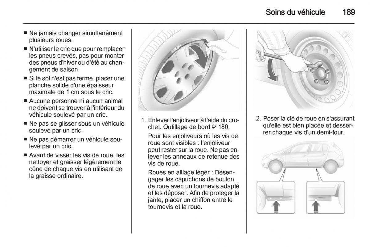 Opel Corsa D manuel du proprietaire / page 191