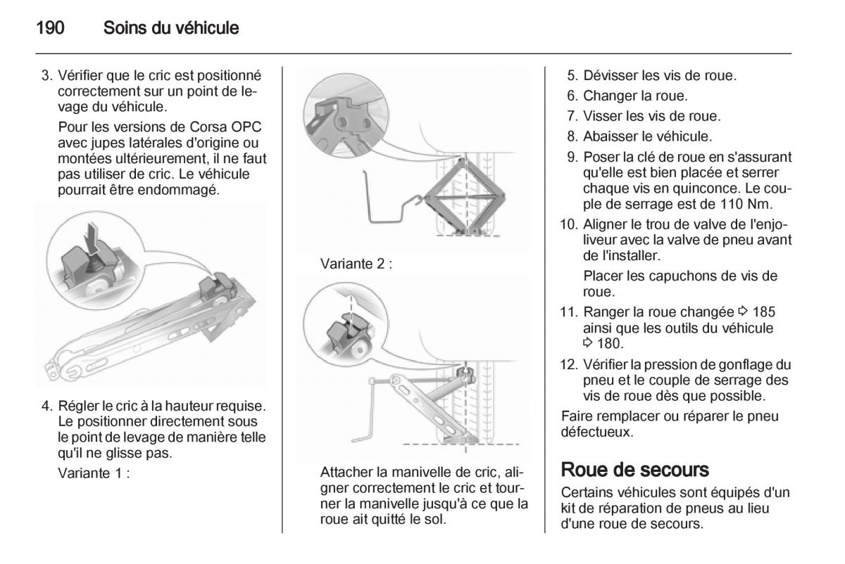 Opel Corsa D manuel du proprietaire / page 192