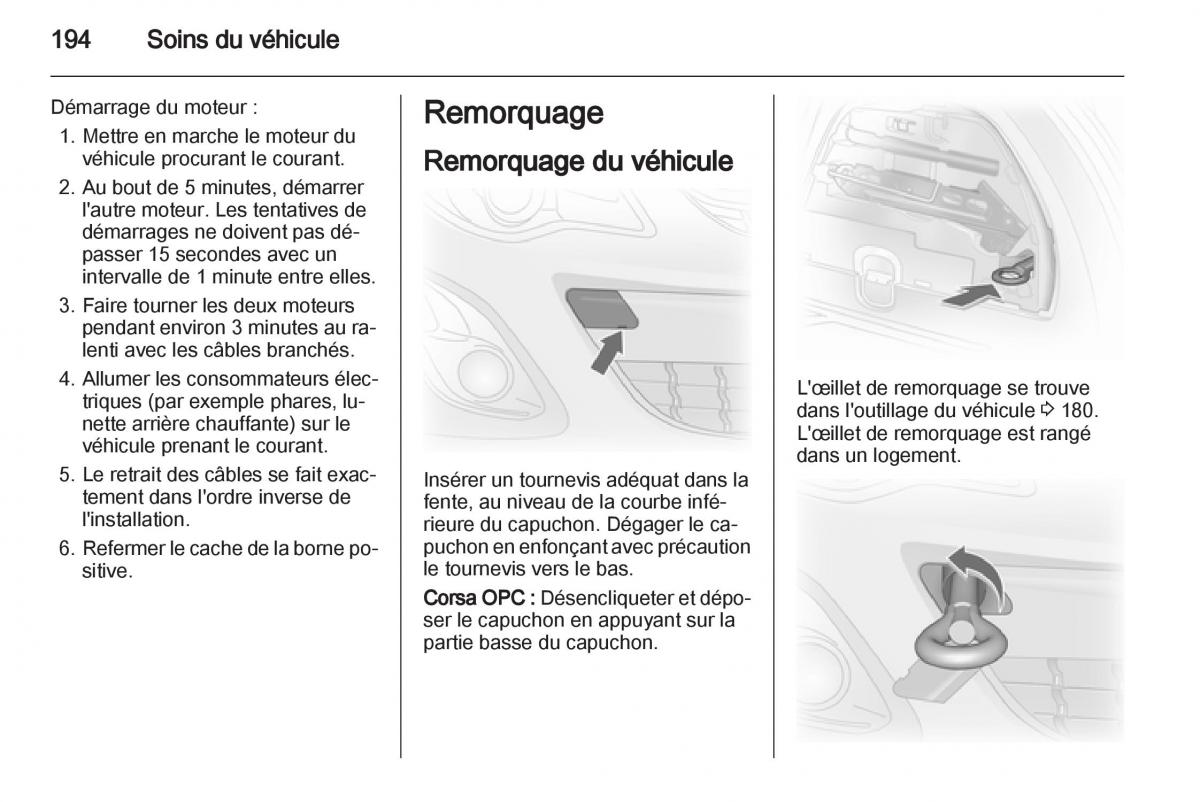 Opel Corsa D manuel du proprietaire / page 196