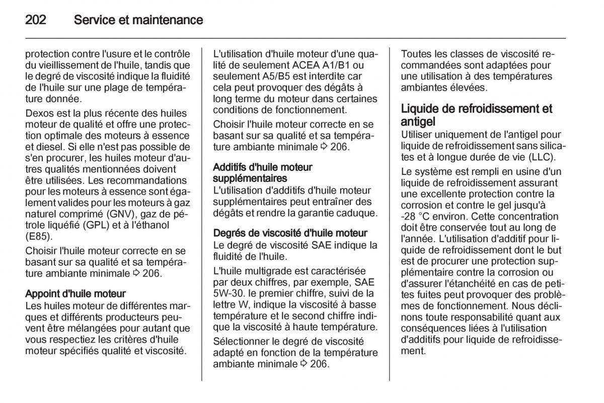 Opel Corsa D manuel du proprietaire / page 204