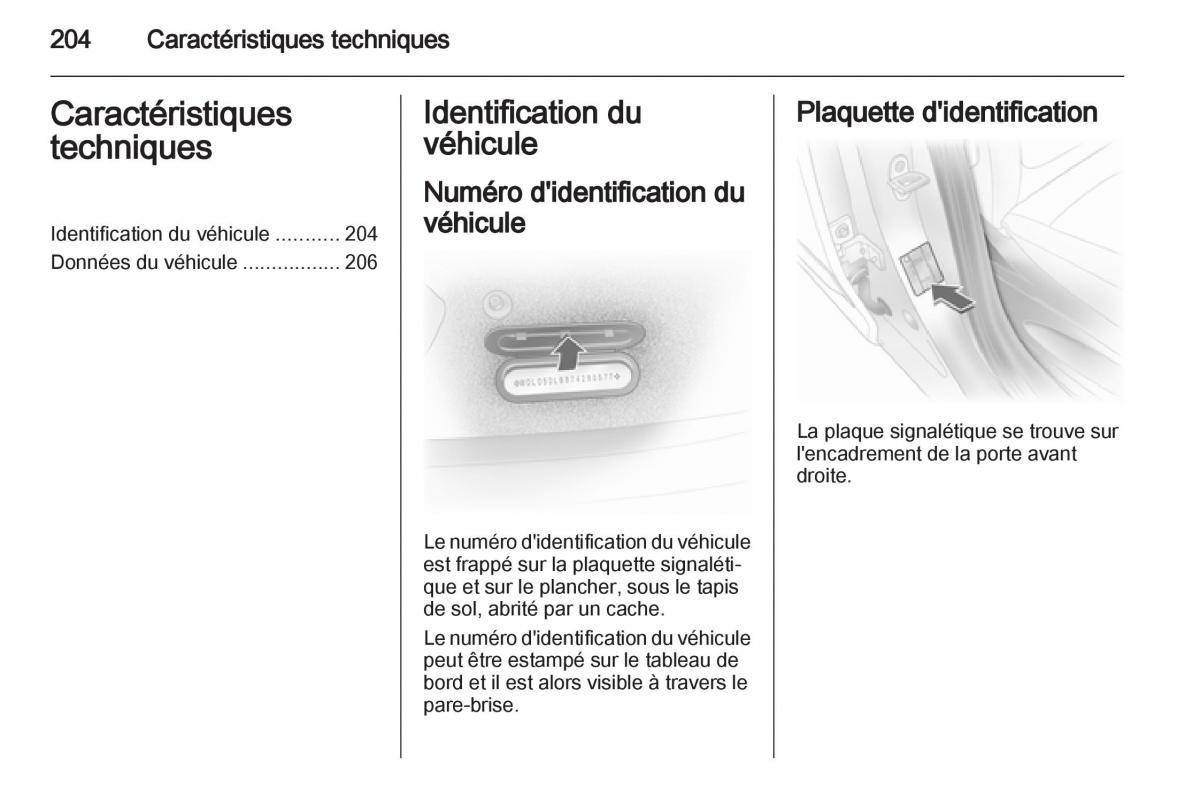 Opel Corsa D manuel du proprietaire / page 206