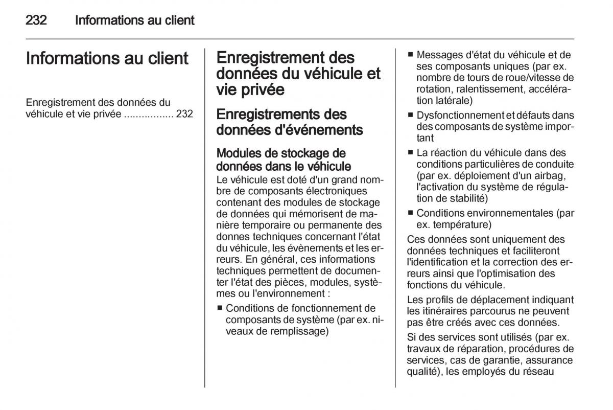 Opel Corsa D manuel du proprietaire / page 234