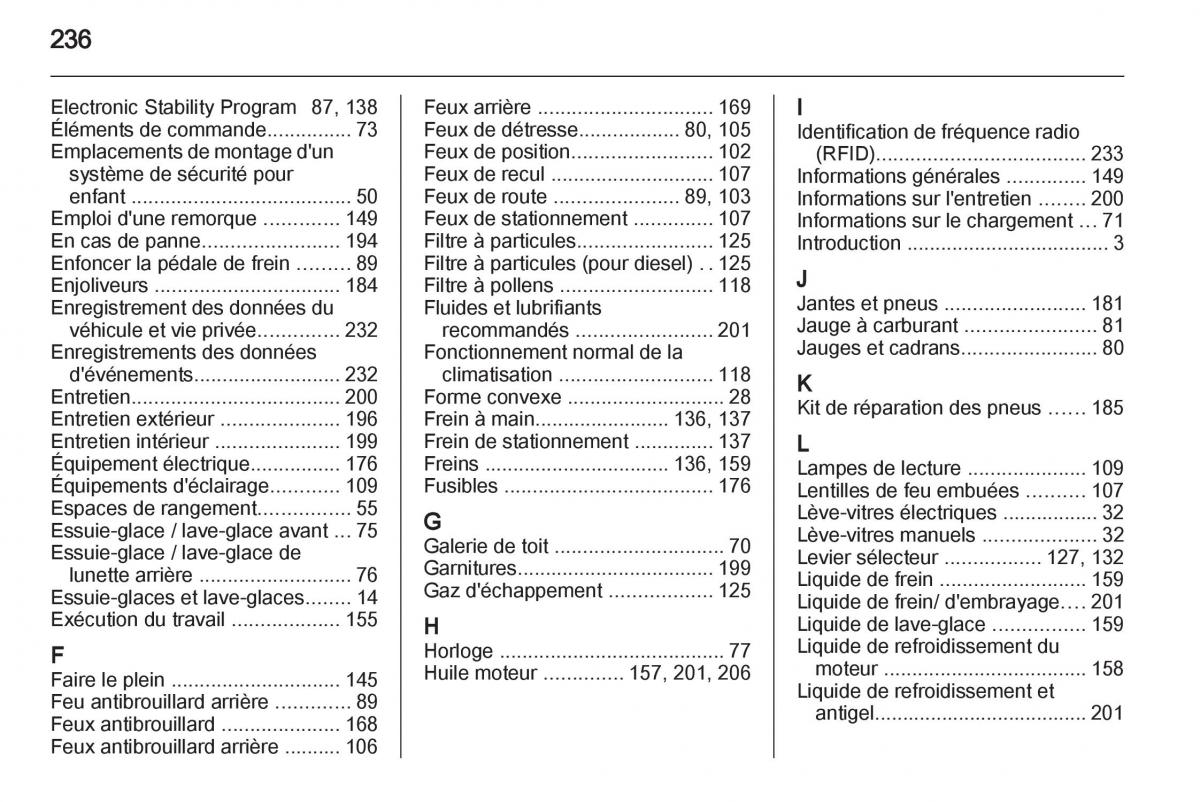 Opel Corsa D manuel du proprietaire / page 238