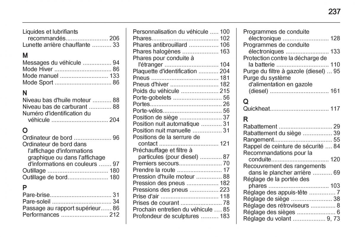 Opel Corsa D manuel du proprietaire / page 239