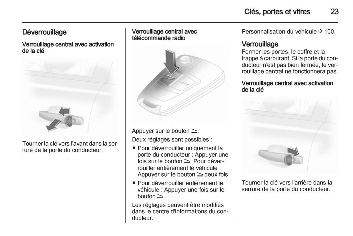 Opel Corsa D manuel du proprietaire / page 25