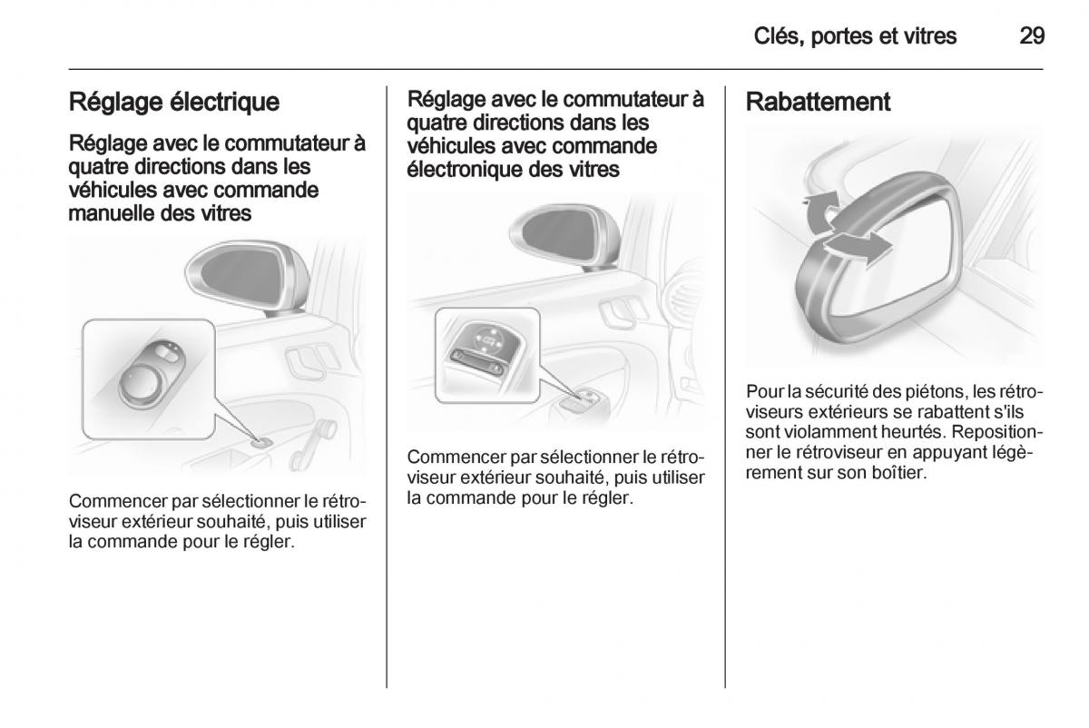 Opel Corsa D manuel du proprietaire / page 31