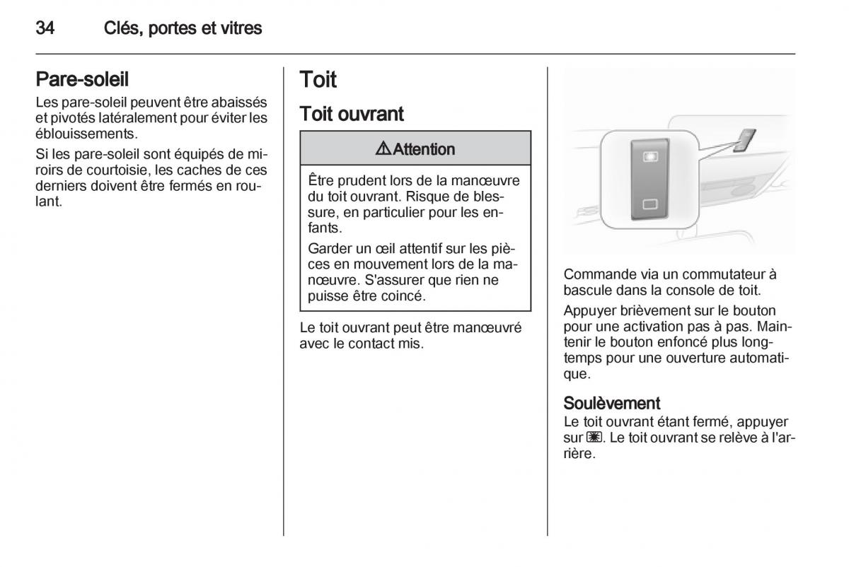 Opel Corsa D manuel du proprietaire / page 36