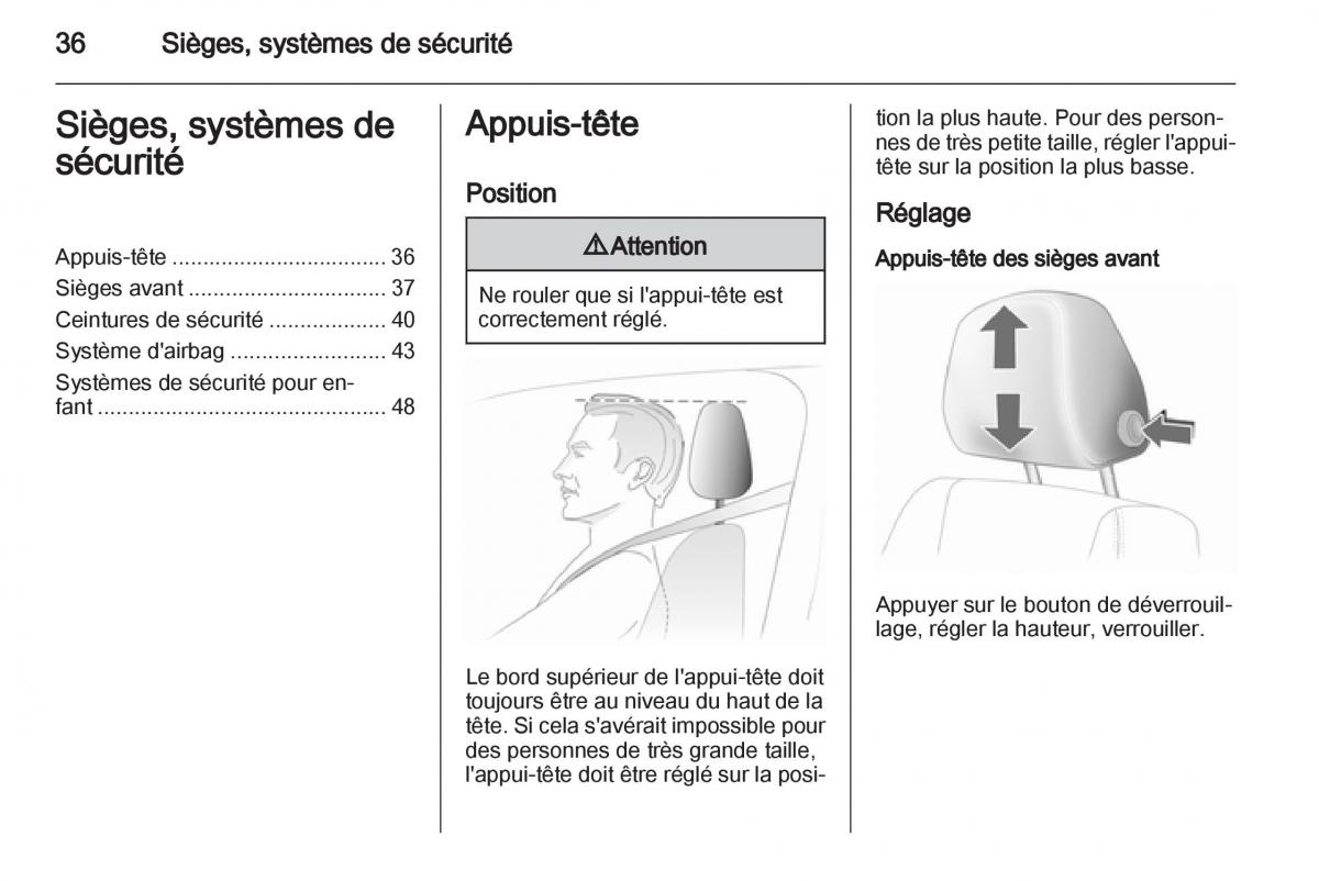 Opel Corsa D manuel du proprietaire / page 38