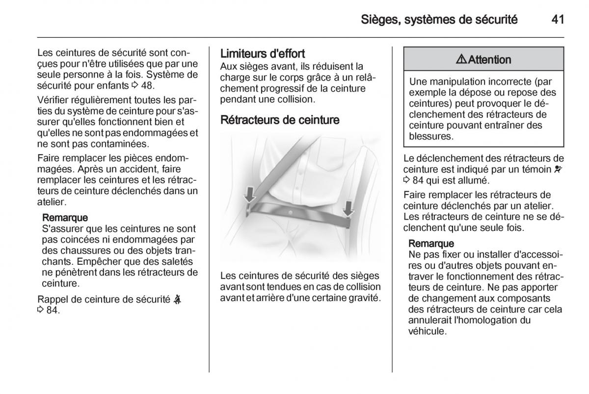 Opel Corsa D manuel du proprietaire / page 43