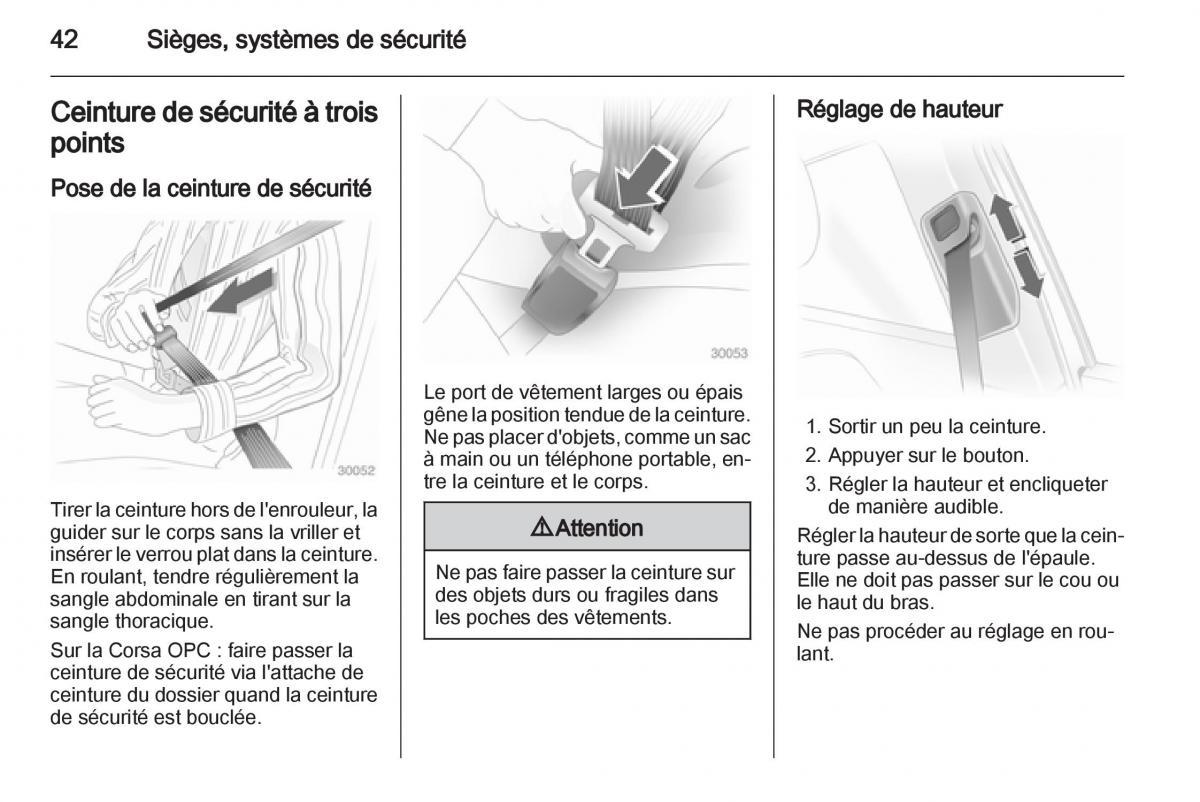 Opel Corsa D manuel du proprietaire / page 44