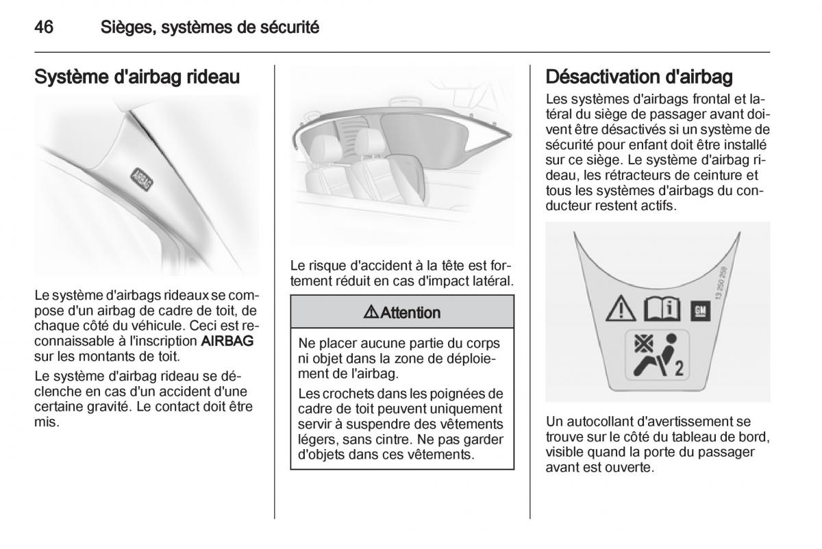 Opel Corsa D manuel du proprietaire / page 48