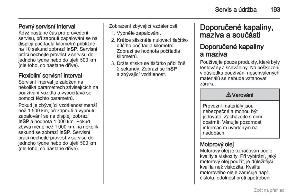 Opel Corsa D navod k obsludze / page 194