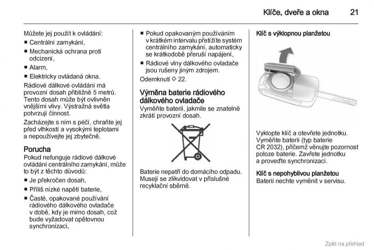 Opel Corsa D navod k obsludze / page 22