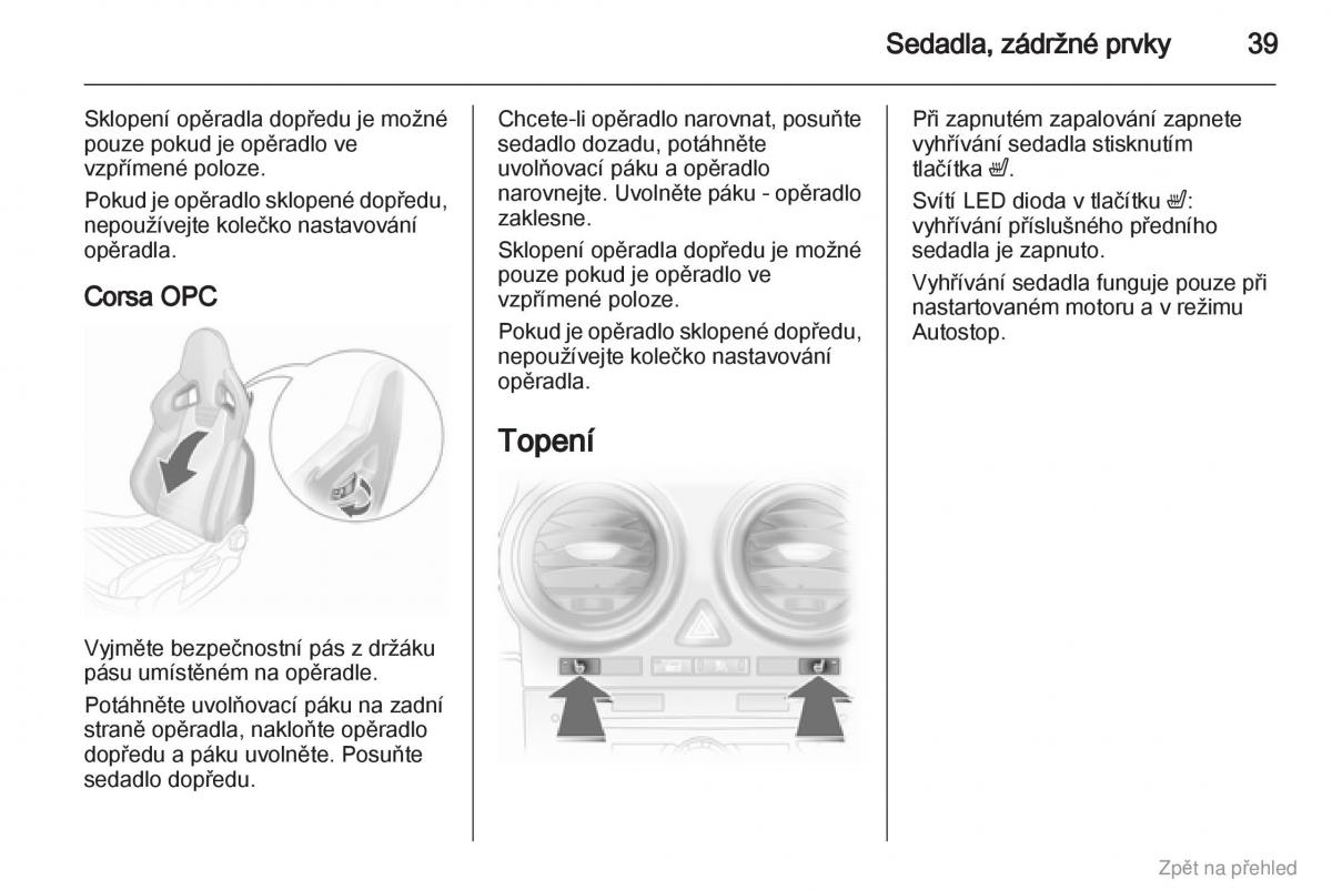 Opel Corsa D navod k obsludze / page 40