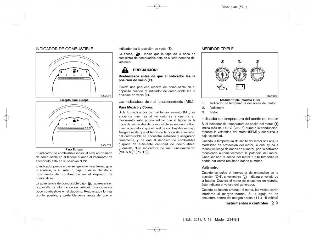 Nissan 370Z manual del propietario / page 60