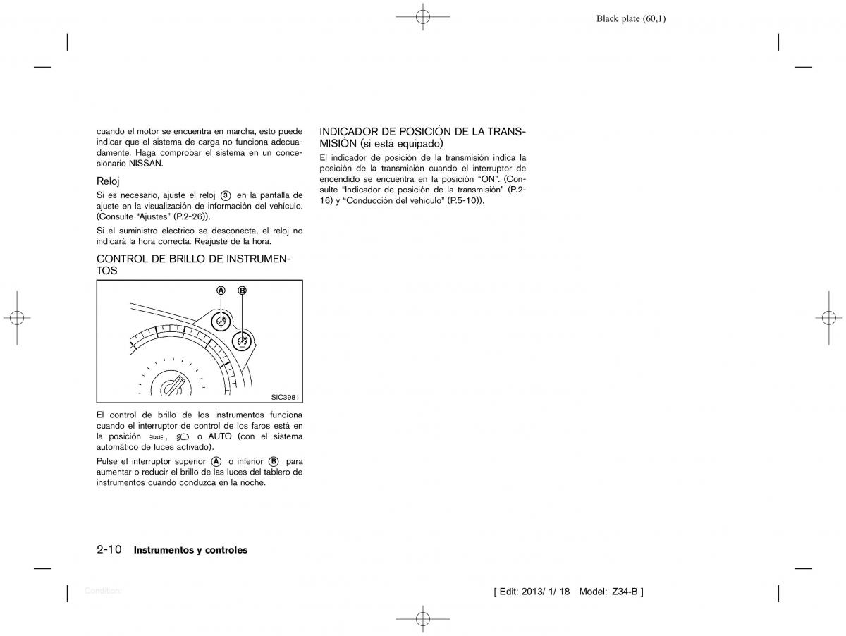 Nissan 370Z manual del propietario / page 61