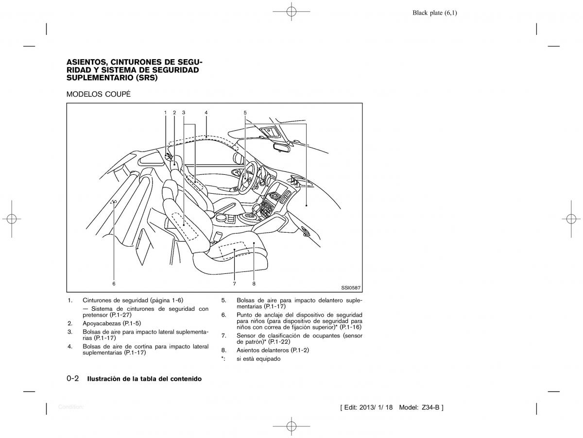 Nissan 370Z manual del propietario / page 7