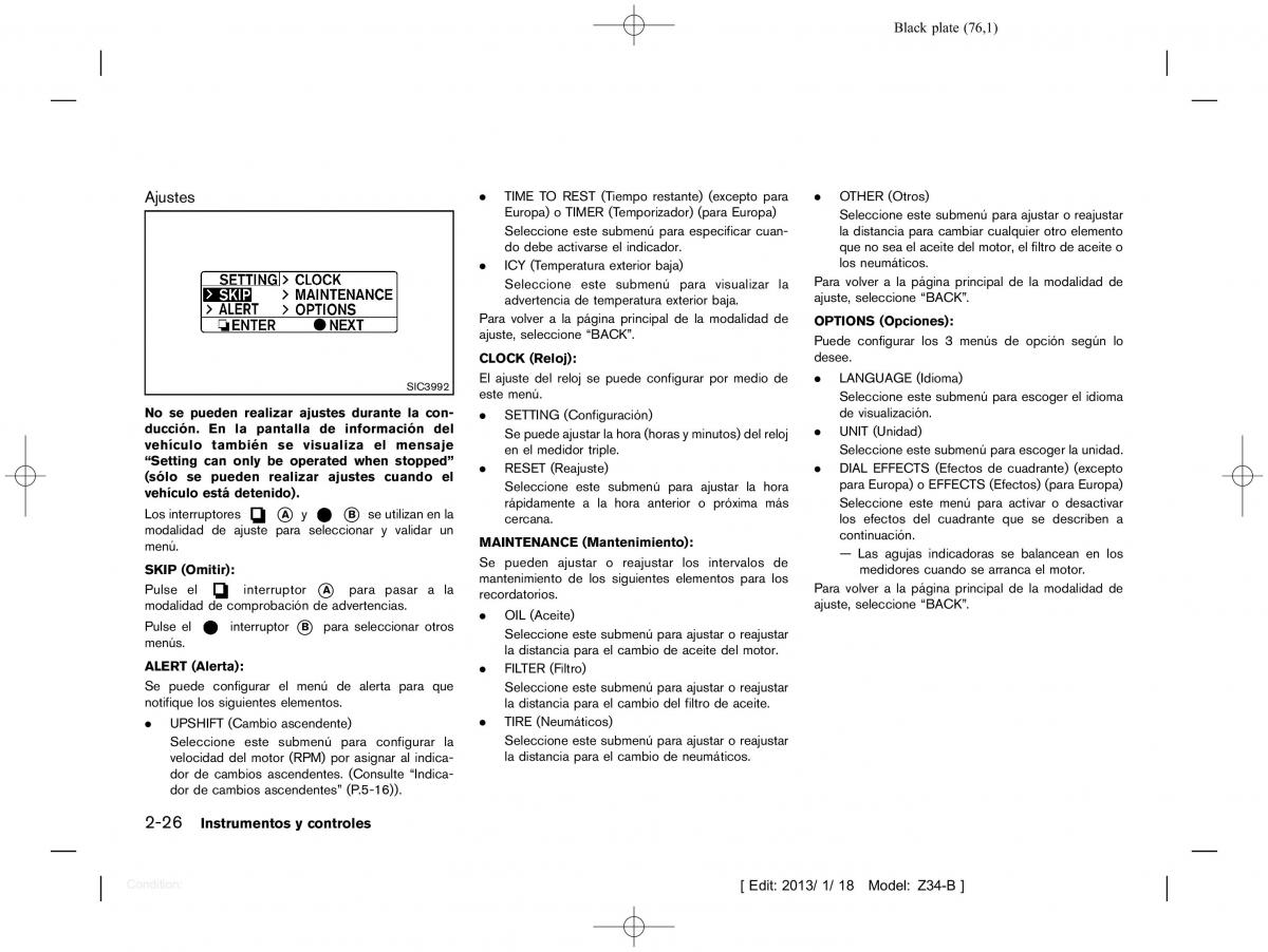 Nissan 370Z manual del propietario / page 77