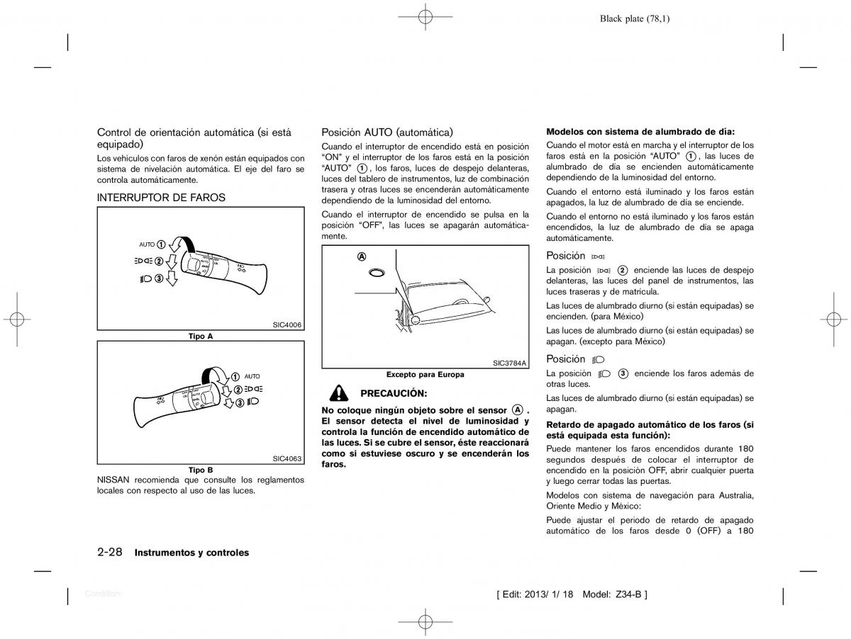 Nissan 370Z manual del propietario / page 79