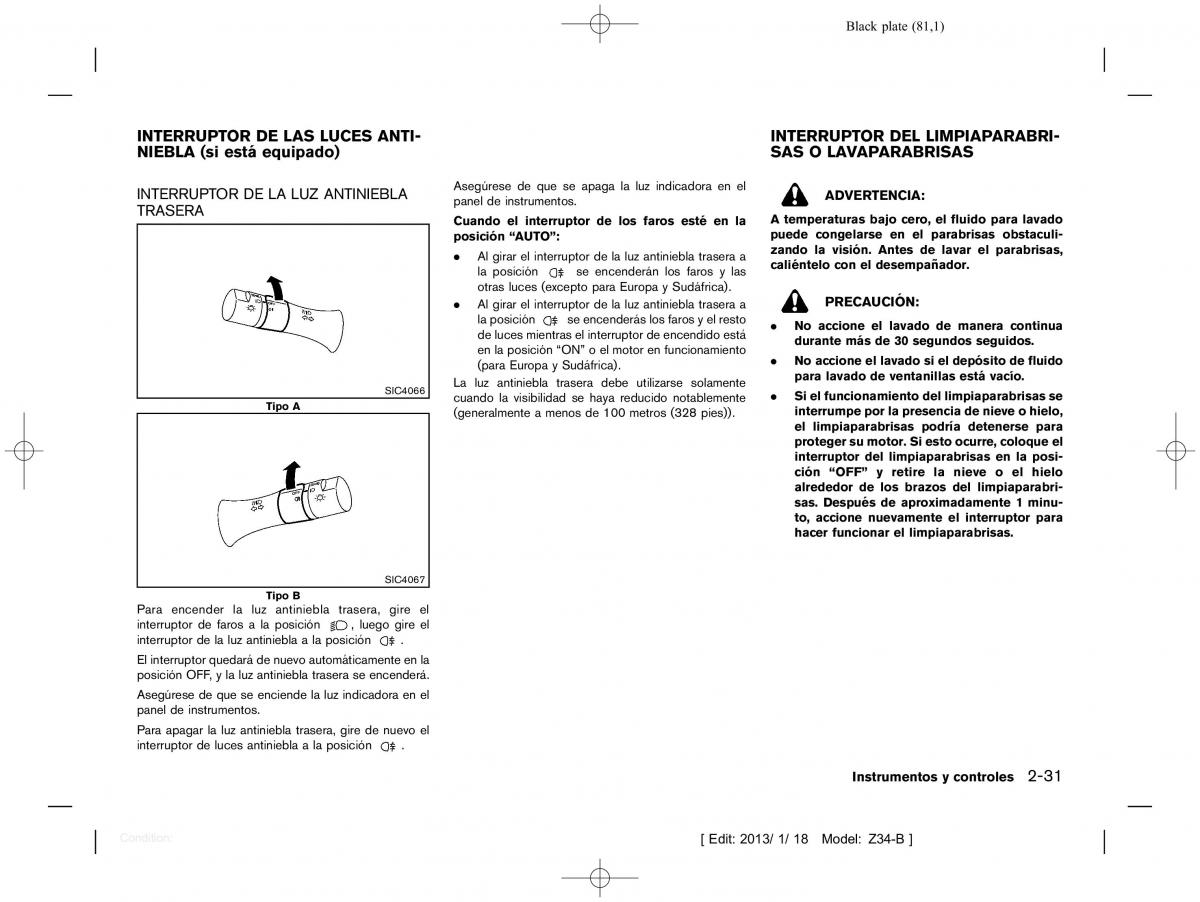 Nissan 370Z manual del propietario / page 82