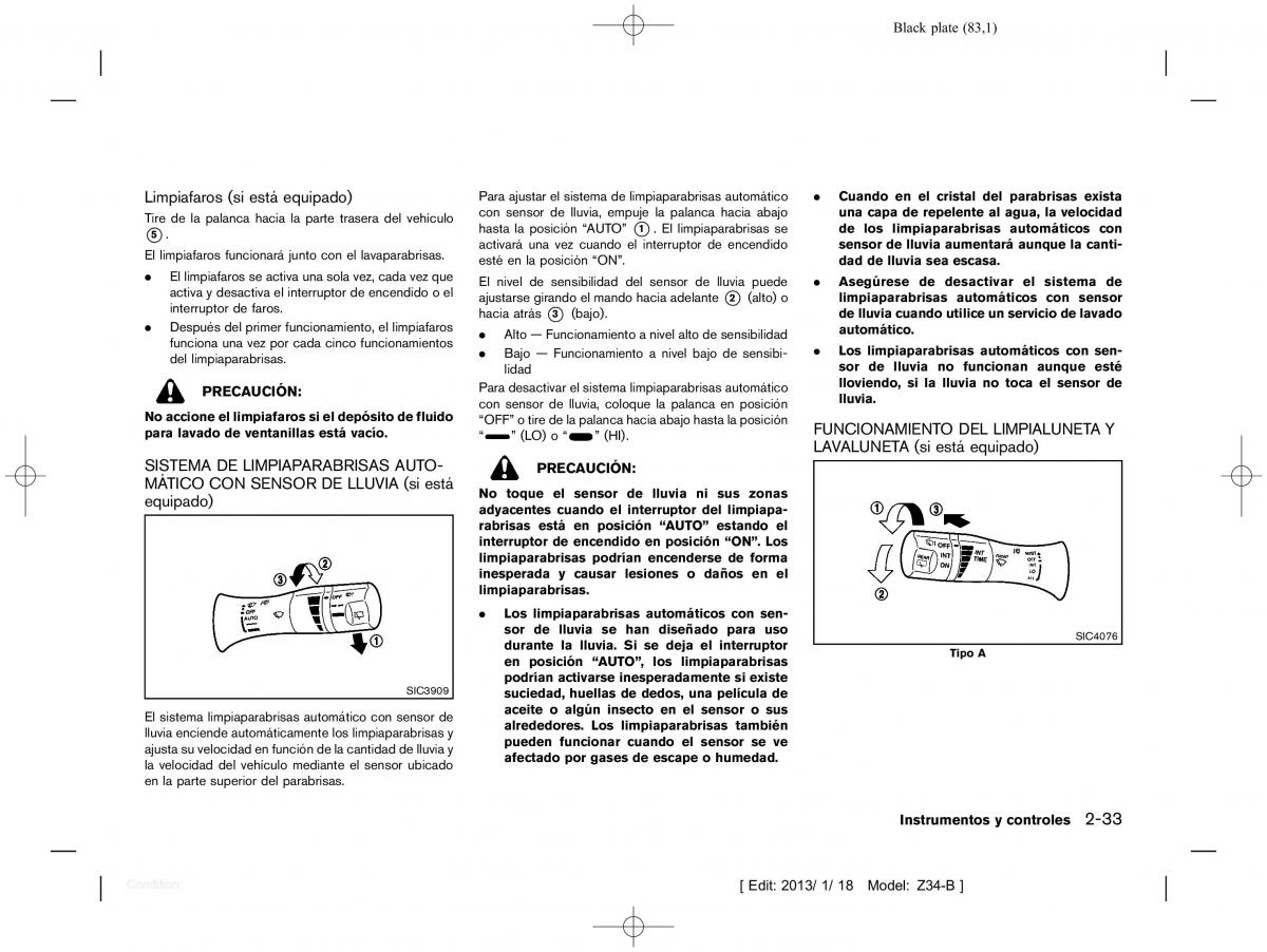 Nissan 370Z manual del propietario / page 84