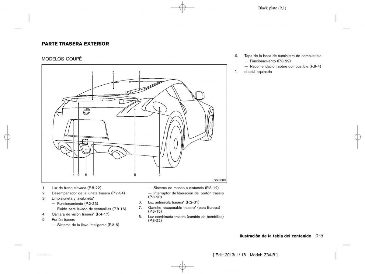 Nissan 370Z manual del propietario / page 10