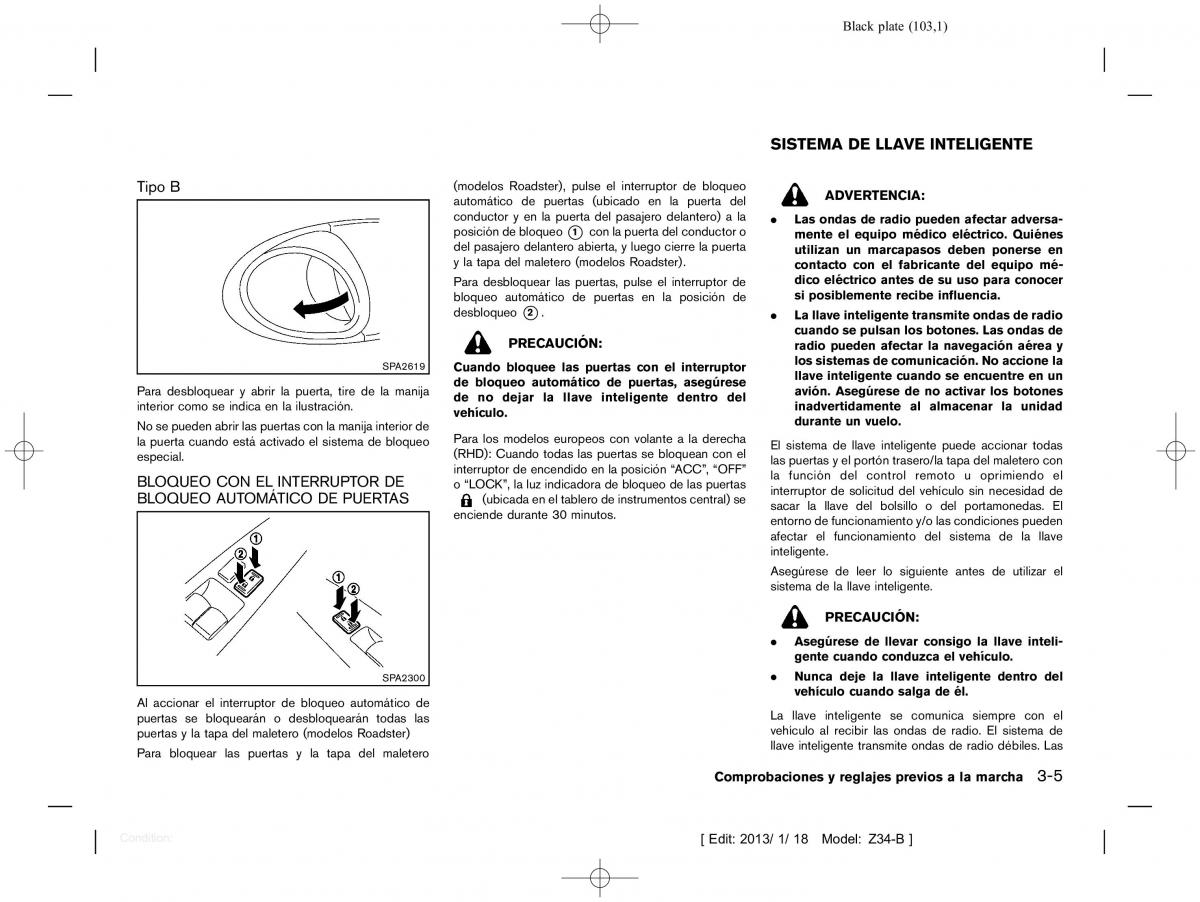 Nissan 370Z manual del propietario / page 104