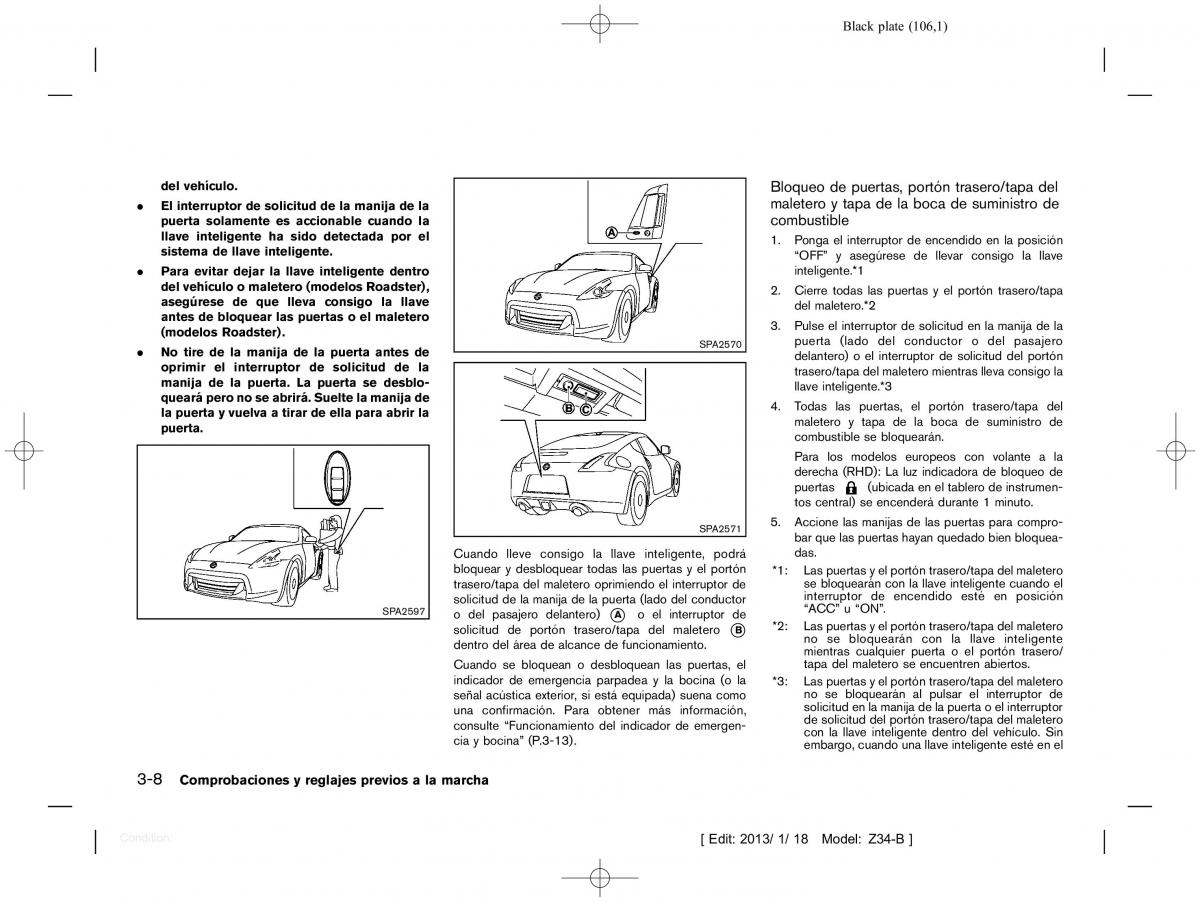 Nissan 370Z manual del propietario / page 107