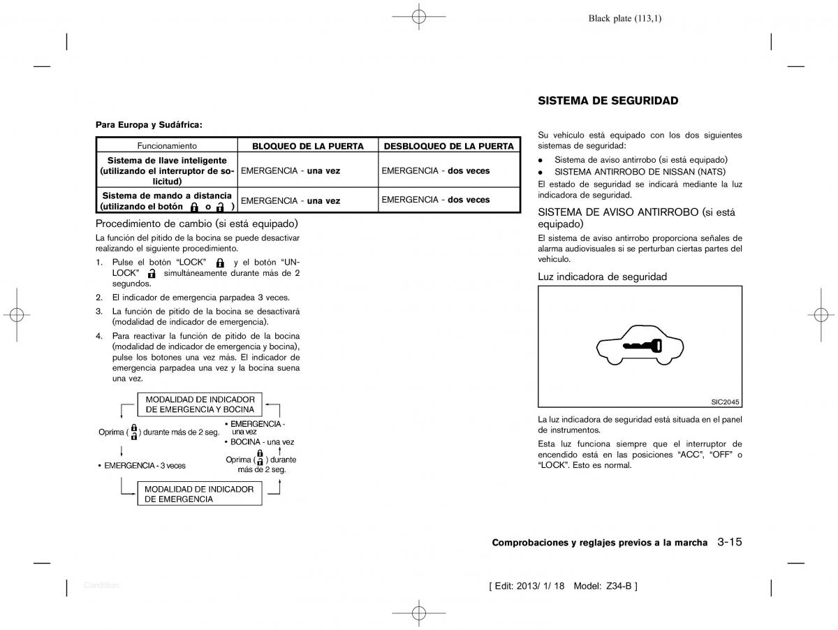 Nissan 370Z manual del propietario / page 114