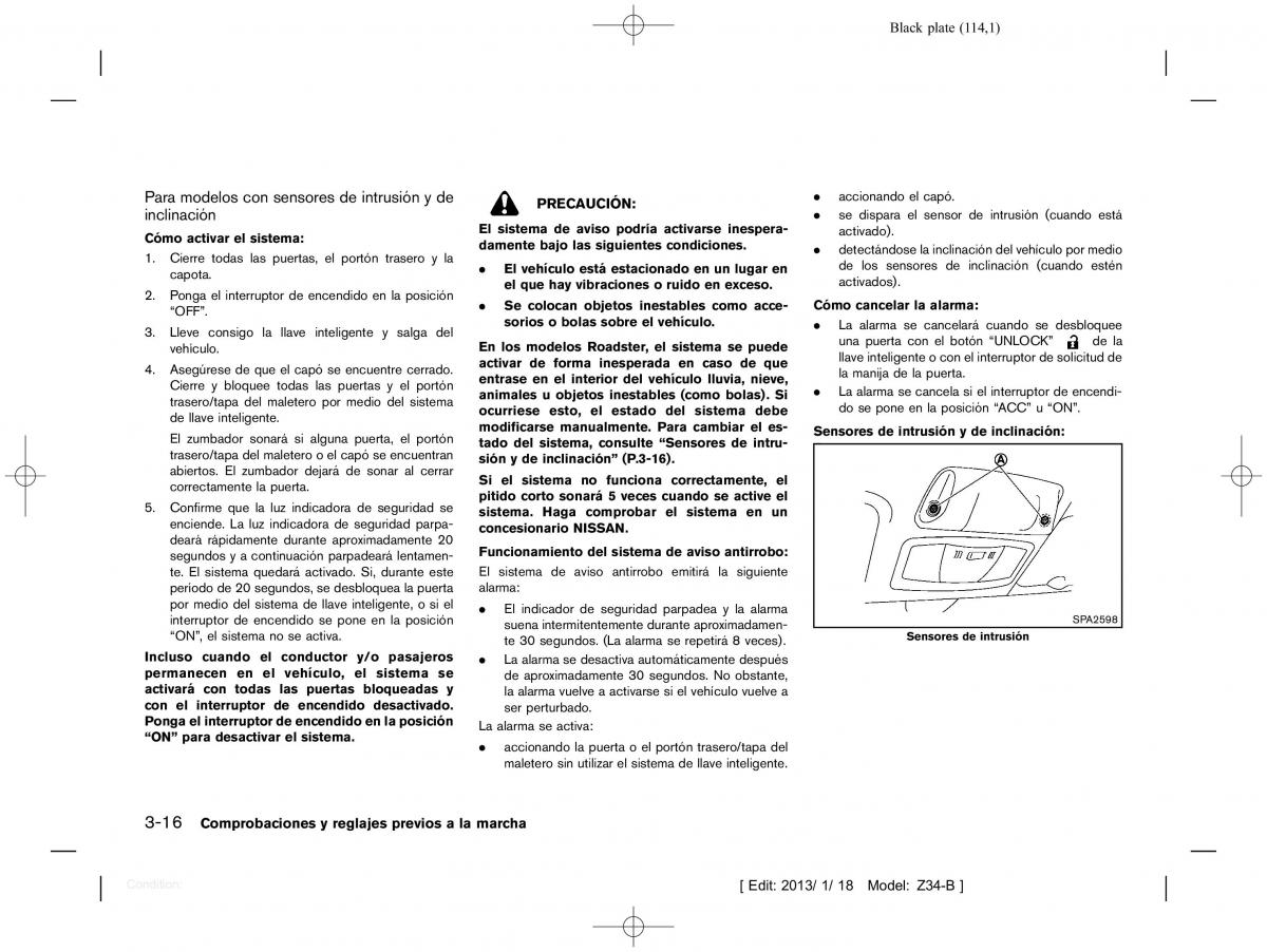 Nissan 370Z manual del propietario / page 115