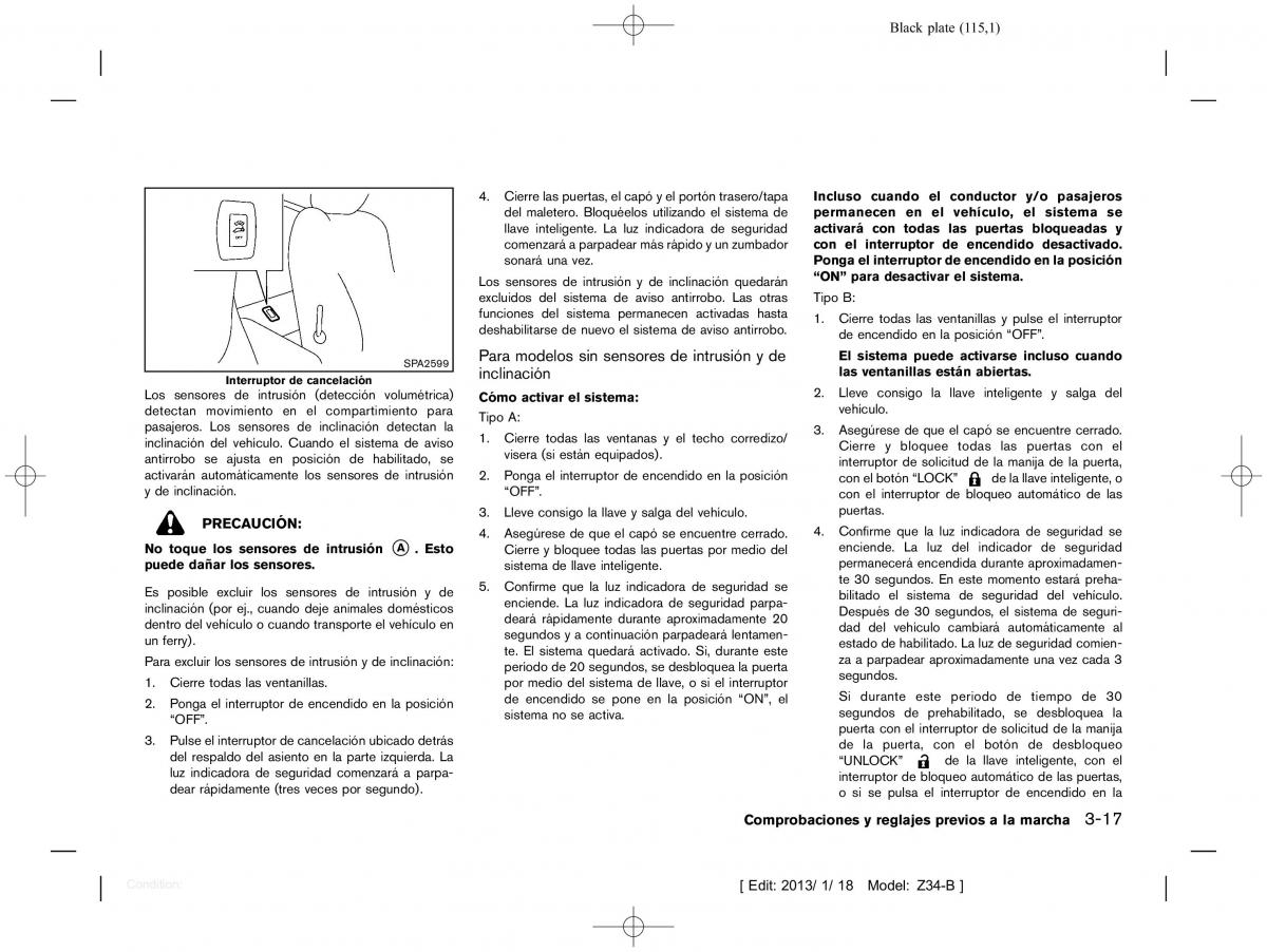 Nissan 370Z manual del propietario / page 116