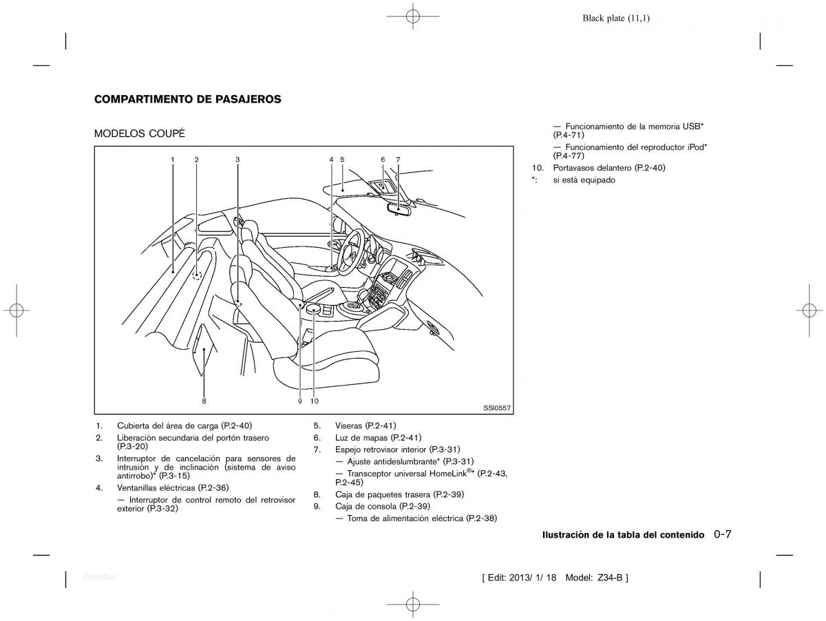 Nissan 370Z manual del propietario / page 12