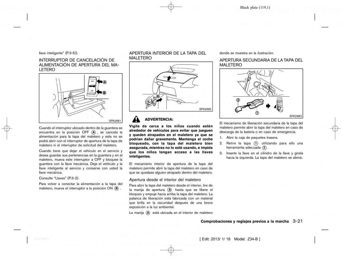 Nissan 370Z manual del propietario / page 120