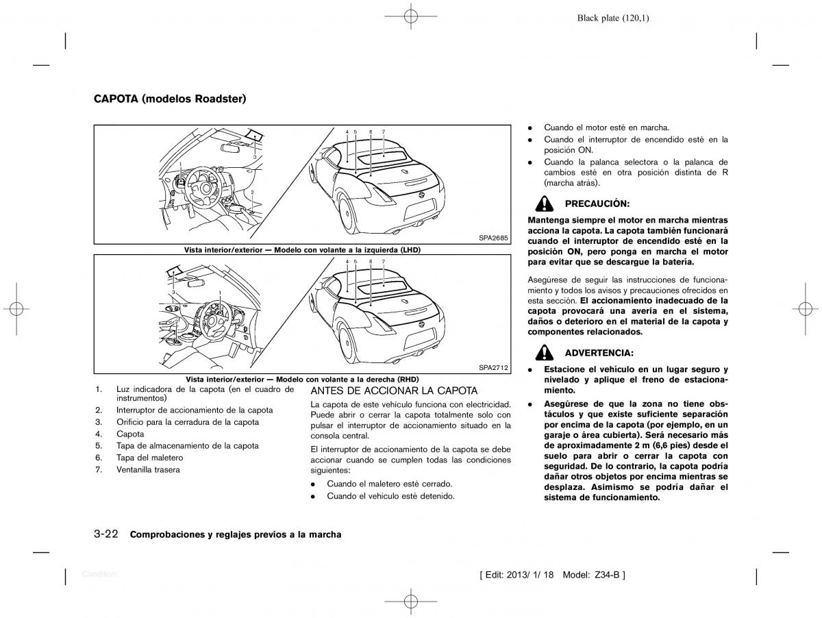 Nissan 370Z manual del propietario / page 121