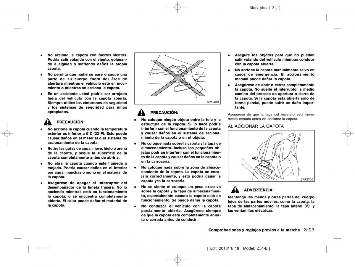 Nissan 370Z manual del propietario / page 122