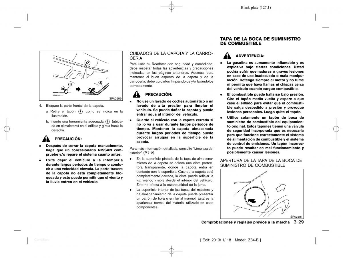 Nissan 370Z manual del propietario / page 128