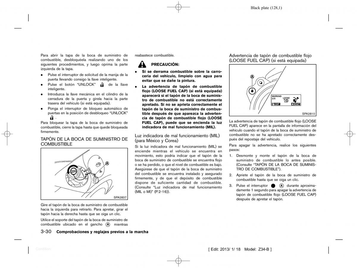 Nissan 370Z manual del propietario / page 129