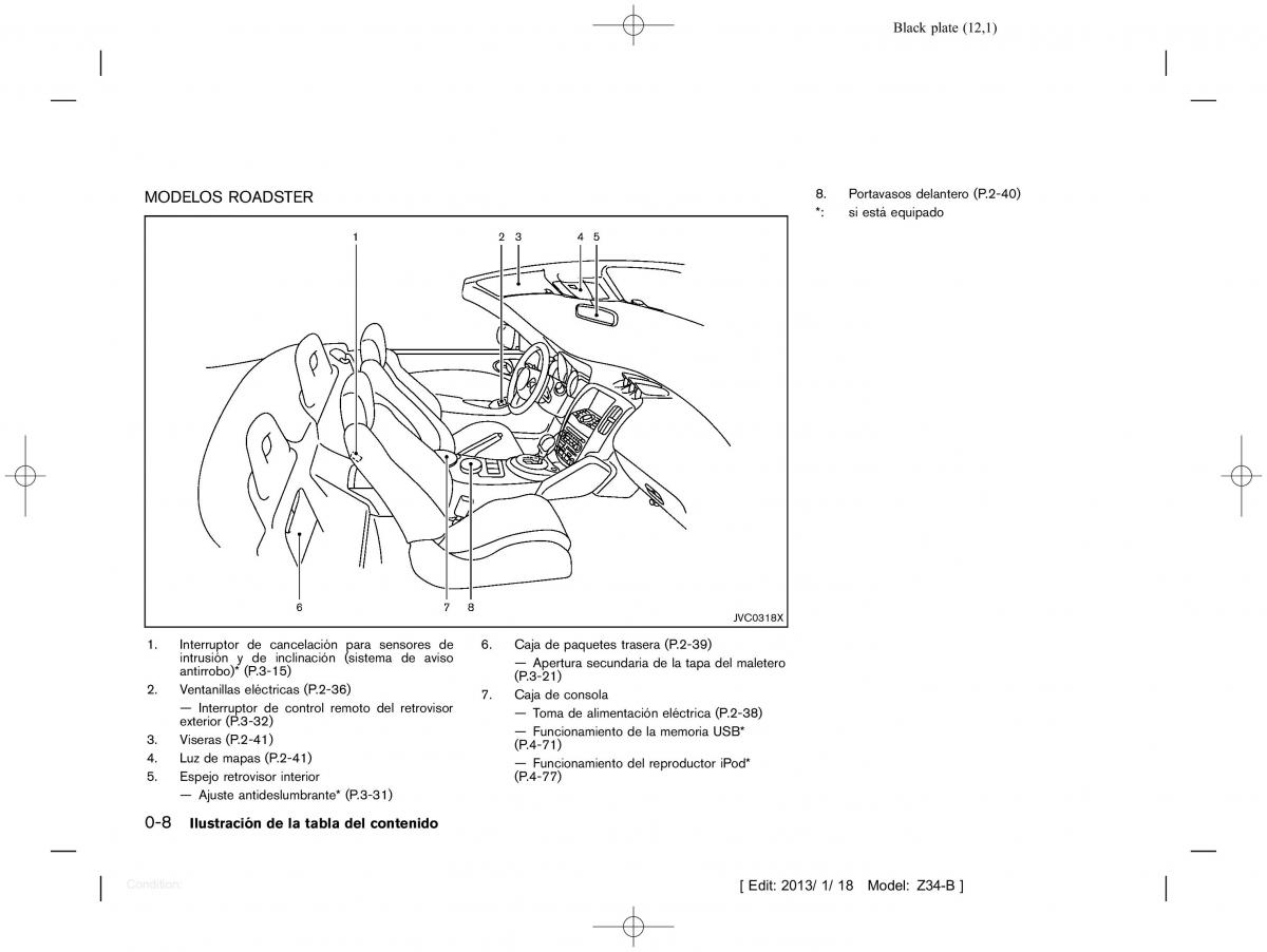 Nissan 370Z manual del propietario / page 13