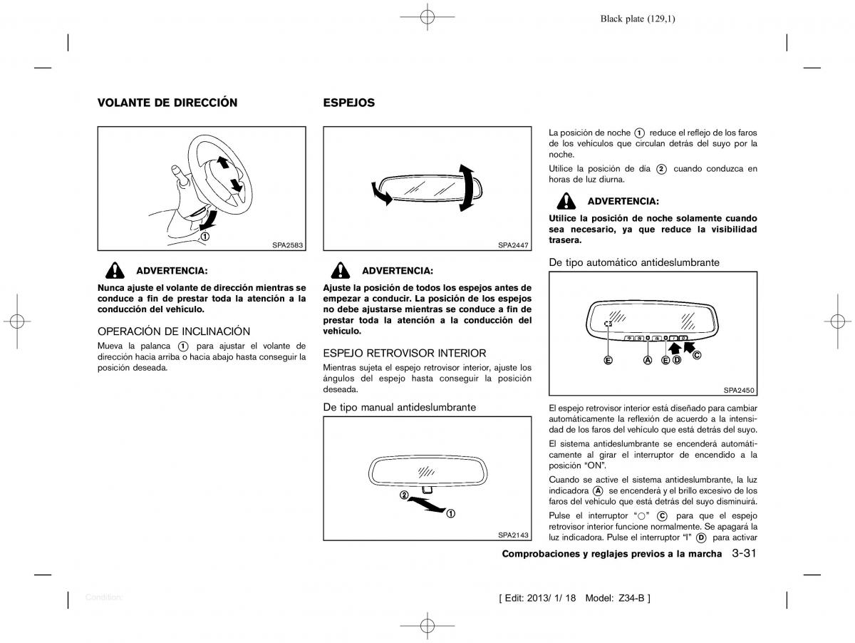 Nissan 370Z manual del propietario / page 130