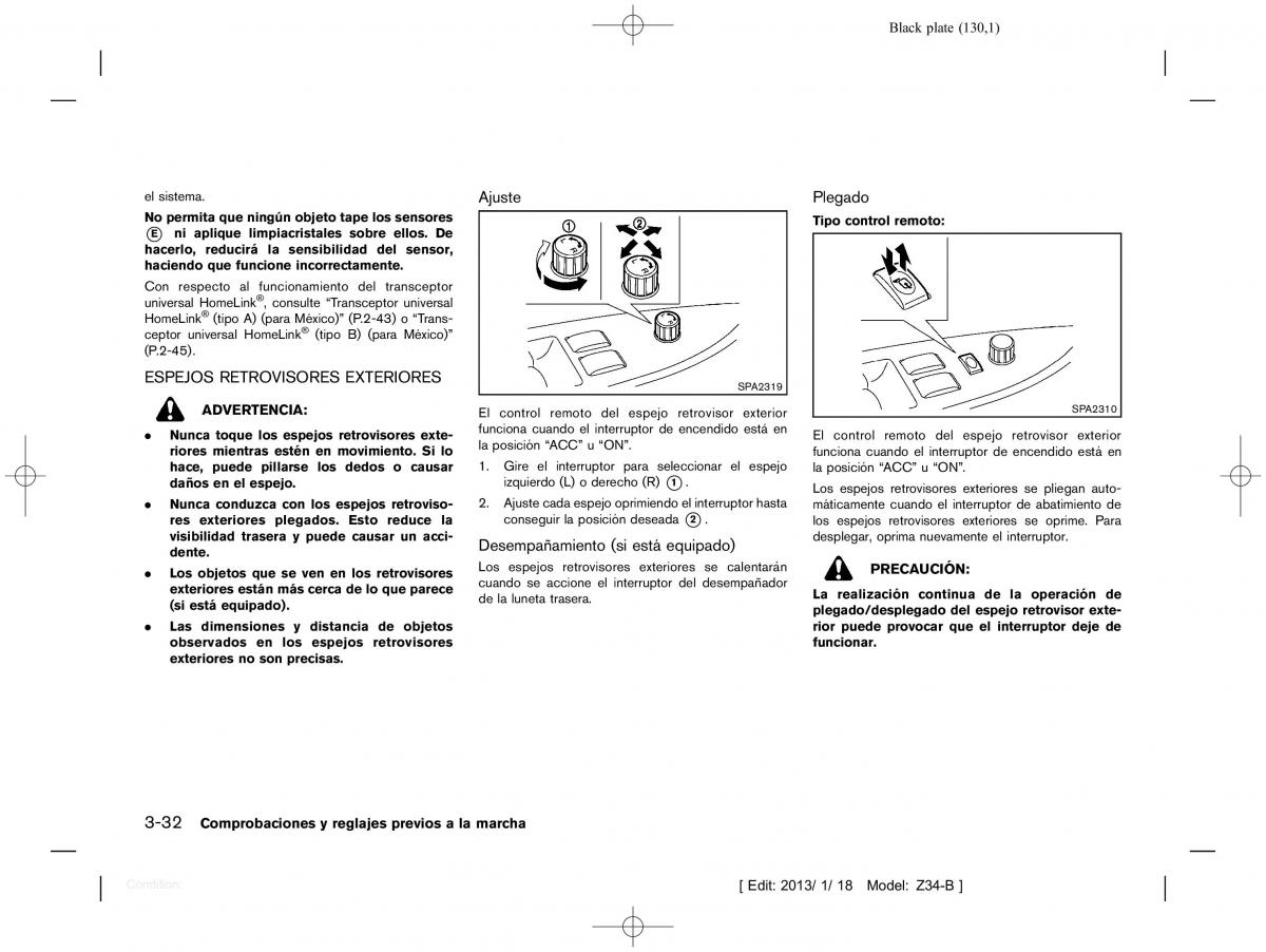 Nissan 370Z manual del propietario / page 131