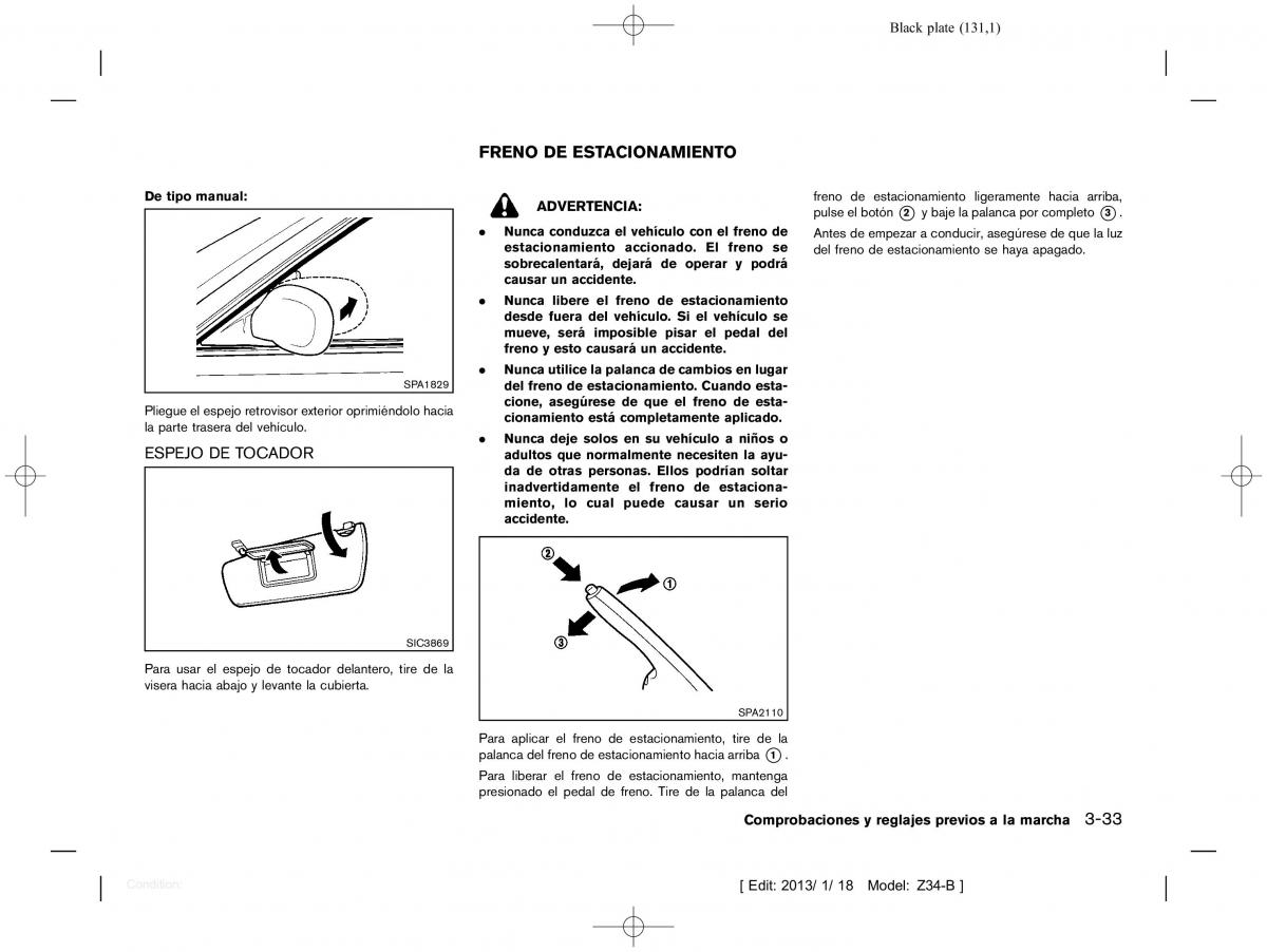 Nissan 370Z manual del propietario / page 132