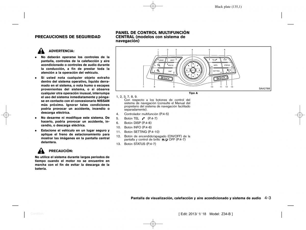 Nissan 370Z manual del propietario / page 136