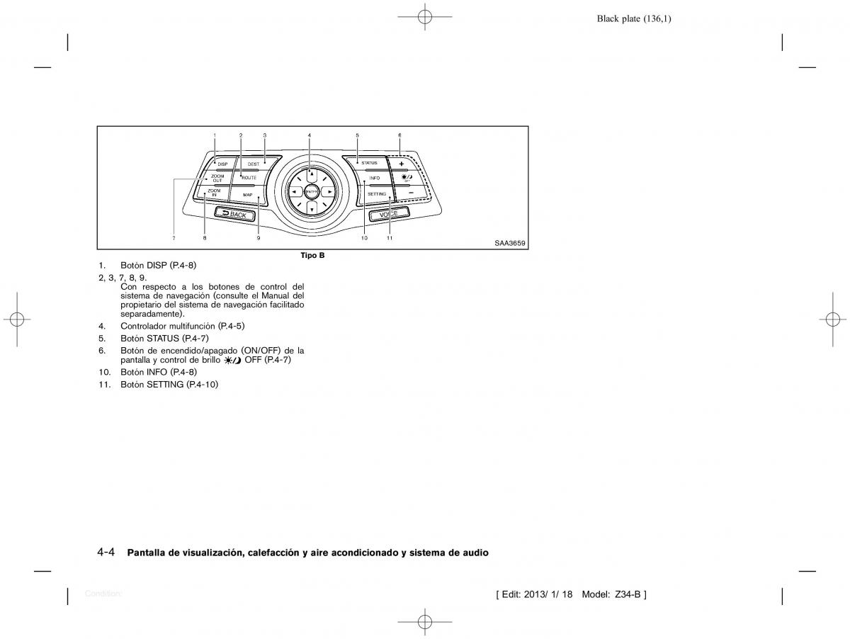 Nissan 370Z manual del propietario / page 137