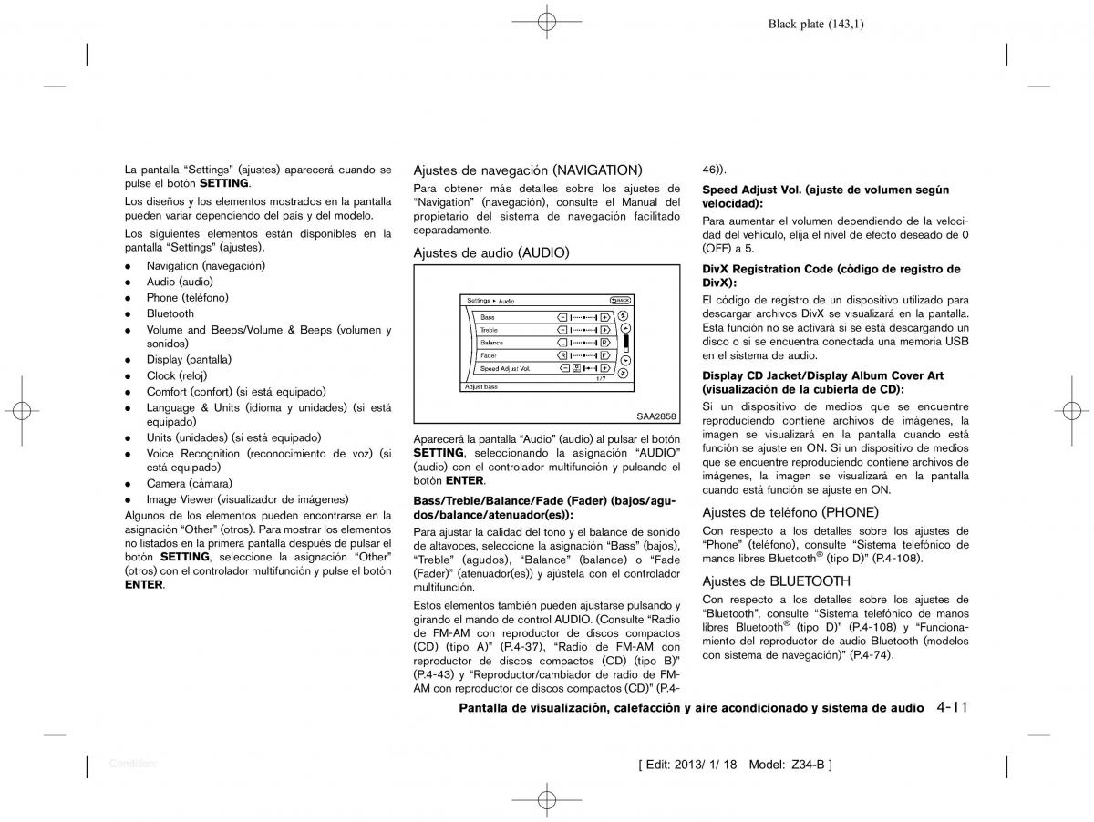 Nissan 370Z manual del propietario / page 144