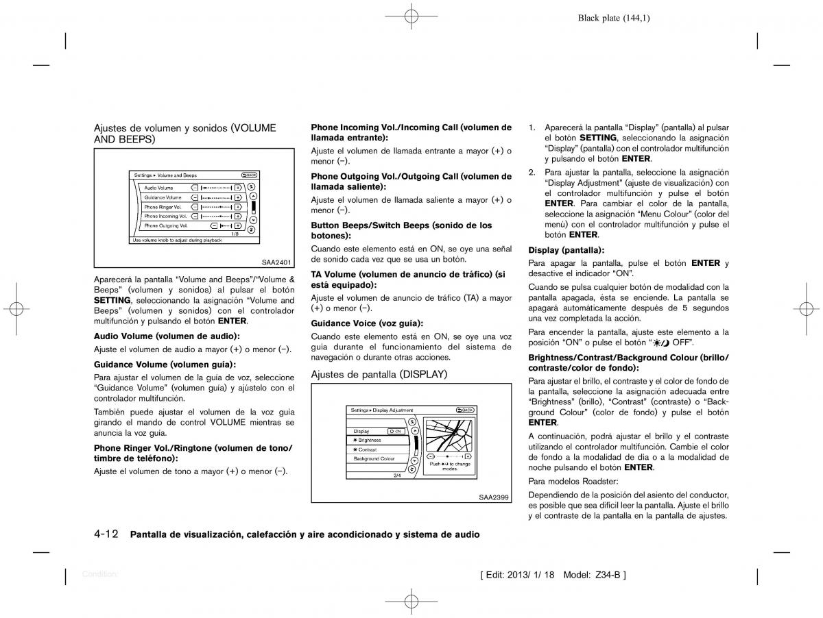 Nissan 370Z manual del propietario / page 145