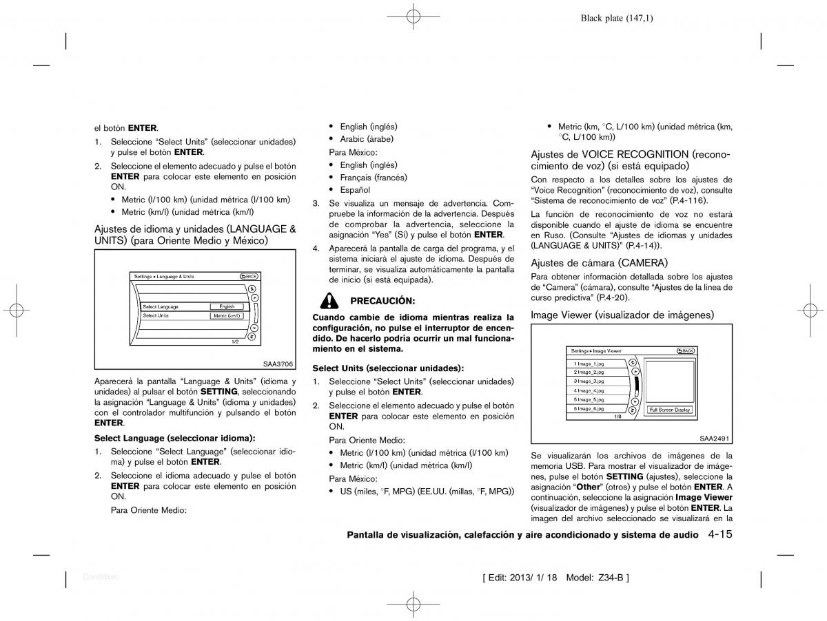 Nissan 370Z manual del propietario / page 148